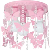 Eko-Light Plafondlamp Angelica, dimbaar, paars / roze / rose, Kinderkamer, metaal, Jong wonen, plafondlamp