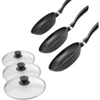 Elo Set van 3 pannen 20, 24 en 28 cm en 3 deksels zonder PFAS Elo Alucast
