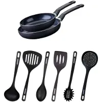 Fackelmann Set van 2 pannen van 20 en 24 cm en 6 Brandao keukengerei