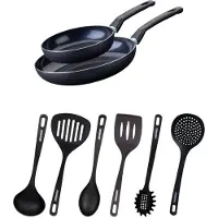 Fackelmann Set van 2 pannen van 20 en 28 cm en 6 Brandao keukengerei