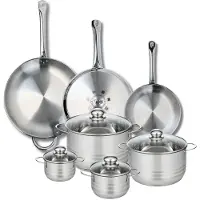 Elo Set van 3 Kookpannen 24, 28 en 32 cm en 4 braadpannen 12, 14, 20 en 24 cm Elo Profi Brillant