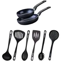 Fackelmann Set van 2 pannen van 16 en 20 cm en 6 Brandao keukengerei