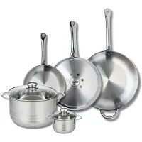 Elo Set van 3 Kookpannen 24, 28 en 32 cm en 2 braadpannen 12 en 24 cm Elo Profi Brillant