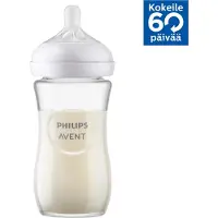 Philips AVENT Natural Response Glazen Babyfles – 240ml – Flow 3 – BPS vrij- 1 fles - SCY933/01