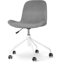 Nolon Bureaustoel Moud | fluweel grijs 51x82x40 cm bureaustoelen | NADUVI