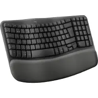 Logitech Wave Keys toetsenbord met comfortabele polssteun, draadloos, Bluetooth LE, QWERTY-indeling, grafietkleur (PAN)