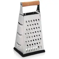 Orion - 4-Zijdige Roestvrijstalen Keukenrasp - 22 cm - Antislip