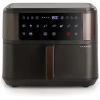Create - Airfryer zonder olie 10 L met scheidingssysteem - 10 vooringestelde programma's - Zwart - AIR FRYER DUAL