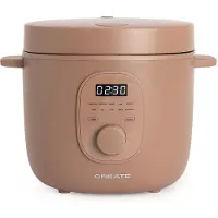 Create - Multifunctionele elektrische rijstkoker met stoommandje - Mokka - 3L - RICE COOKER STUDIO