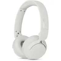 Philips TAH4000 draadloze on-ear hoofdtelefoon, 70 uur afspeeltijd, Dynamic Bass, 32 mm drivers, Bluetooth 6.0 Multipoint, snelkoppelen, vervangbare kussentjes & batterij, licht & opvouwbaar – Wit