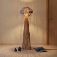 Lyora Vloerlamp Abby Ø 50cm bruin met blauw