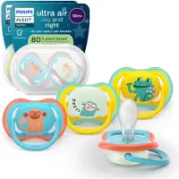 Philips Ultra Air Day & Night – Glow-in-the-dark fopspeen – Extra luchtopeningen – 4 stuks - SCF349/56