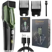 Hatteker Tondeuse – Haartrimmer en Baardtrimmer – Keramische Messen – LED Display – Zwart