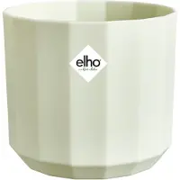 Elho Facet Rond - H 23 x Ø20,6 cm - Binnen - 100% gerecycled kunststof - Theegroen
