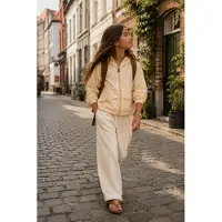 Ducksday - Jas - Windstopper - Waterafstotend - Unisex - Lemon - Geel - Back to school - 146/152 - 12 jaar