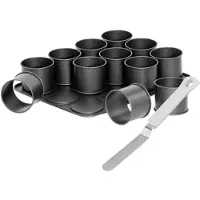 Zenker Bakplaat voor mini-taartjes en glazuurspatel Black Metallic