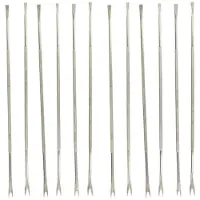 Fackelmann Set van 12 schaaldiervorkjes van roestvrij staal 18,5 cm