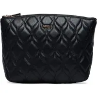 GUESS toilettas Maxine Top Zip Cosmetic Bag Black zwart