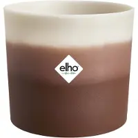 Elho Colour Gradiant Rond 16cm - Bloempot voor Binnen - 100% Gerecycled Plastic - Ø 15.9 x H 14.7 - Cederbruin