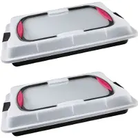 Zenker Set van 2 Kookplaten 42 x 29 cm met deksel Special To Go