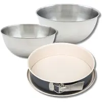 Zenker Bakkerset met een springvorm van 27 cm, 2 mengkommen en 1 spatel