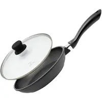Elo Koekenpan 24 cm en glazen deksel zonder PFAS Elo Alucast