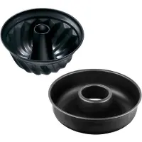 Zenker Kouglofvorm 25 cm en savarinvorm 28 cm Black Metallic