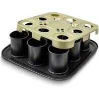 Zenker Individuele taartvorm 9 holtes met deksel 29 x 29 cm Bake Click and Go