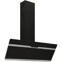 vidaXL Wandafzuigkap 90 cm staal en gehard glas zwart