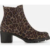 Gabor Leopard Enkellaarsjes bruin Suede Maat 39