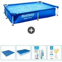 Bestway Steel Pro, rechthoekig zwembad - 221x150x43 cm - 5-delig - Model S22703