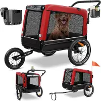 Kesser Hondenfietskar tot 40 kg 3in1 Hondenbuggy - Fietskar Hond Jogger - Rood