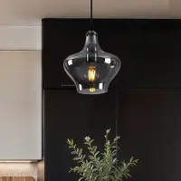 LumenXL 1-lichts hanglamp Trinidad met smoke glas - variant 3