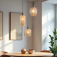 LumenXL Moderne 3-lichts hanglamp met amber glas - Lana