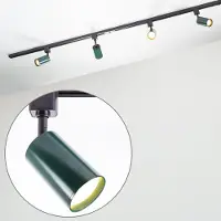 LumenXL 1-fase railsysteem set van 1,5 meter met Romain spots met mosgroen