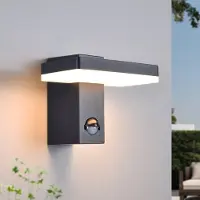 LumenXL Buitenwandlamp Roberto met bewegingssensor en geïntegreerde LED - zwart