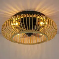 LumenXL Plafondventilator Paco - bamboe met zomer- en winterfunctie