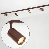 LumenXL Moderne 1-fase railsysteem van 1,5 meter met Jill spots - bruin