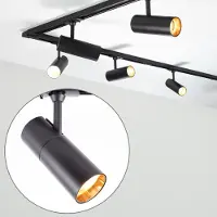 LumenXL 1-fase railsysteem set van 3 meter met Liam spots, zwart en goud