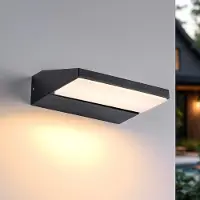 LumenXL Draaibare buitenwandlamp Argento - zwart met geïntegreerde LED