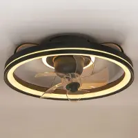LumenXL Plafondventilator Ikaros - zwart met transparante bladen en instelbare kleurtemperatuur