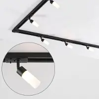 LumenXL 1-fase railsysteem set van 3 meter met Vexa spots, zwart