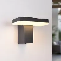 LumenXL Buitenwandlamp Roberto met schemersensor en geïntegreerde LED - zwart