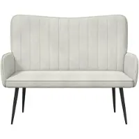 vidaXL 2-Zits Sofa Crèmekleurig 115 x 61 x 87 cm fluweel