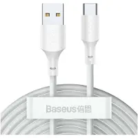 Baseus TZCATZJ-02 USB-kabel, 1,5 meter, USB-A naar USB-C, wit