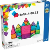Magna-Tiles Clear Colors - Magnetische tegels voor ruimtelijk inzicht - 32 stuks