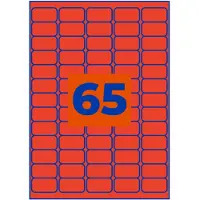 Avery Zweckform Etiket Avery L4790-20 38.1x21.2mm rood 1300 stuks