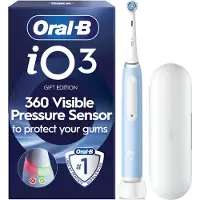 Oral-B iO 3 elektrische tandenborstel - blauw - 1 opzetborstel - reisetui
