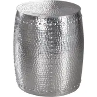 Wohnling Bijzettafel PEDRO aluminium zilver 49 cm hoog - WL5.469