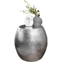 Wohnling Bijzettafel PETRO aluminium zilver 42 cm - WL5.466